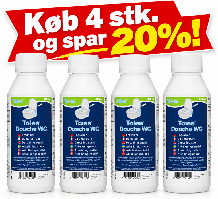 Douche WC Avkalkningsmedel - 500 ml (räcker för 4 behandlingar Geberit Mera, Tuma och Sela). 